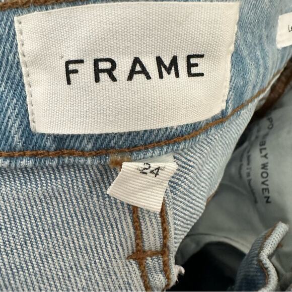 Frame Le Skinny de Jeanne Women's MR Silver Metallic Denim Skinny Jeans Size 24 - Picture 4 of 6